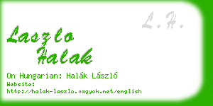 laszlo halak business card