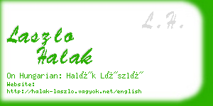 laszlo halak business card